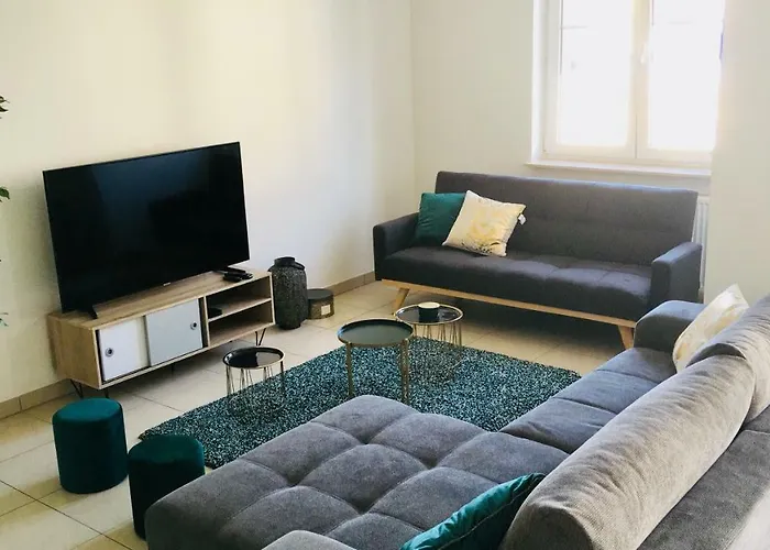 Apartamento Art Deco 100m2 Flat 2 Min Walking From Train Station In Center, Free Parking And Terrace - 2b Luxemburgo